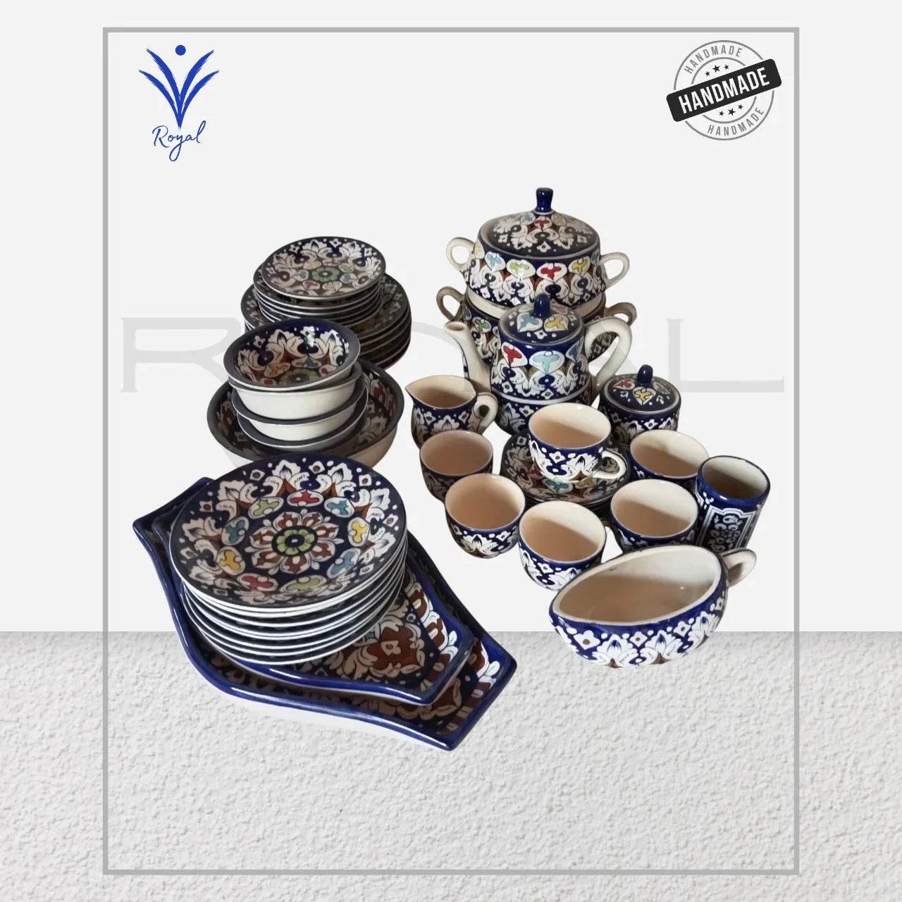 Image of Blue Pottery Dinner Set  from RHA Pottery