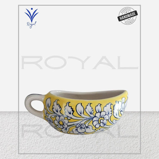 Blue Pottery Raita Pot –  Yogurt Serving Bowl Royal Haritage Artisan