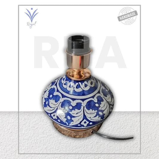 Handmade Ceramic Multani Blue Pottery Lamp – Traditional Decorative Table Lamp My Store