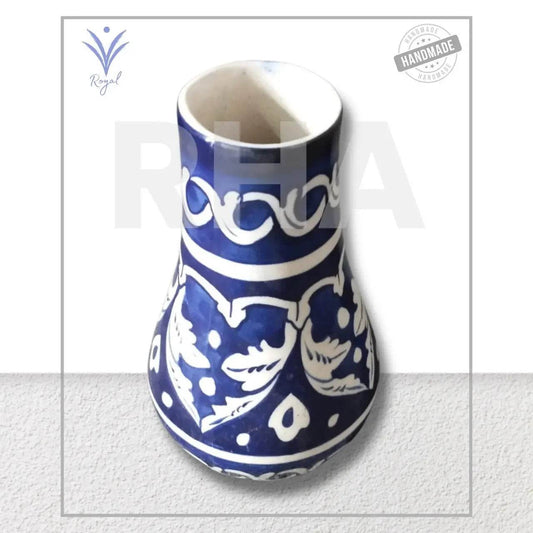 Handmade Ceramic Multani Blue Pottery Small Vase – Decorative Floral Holder My Store