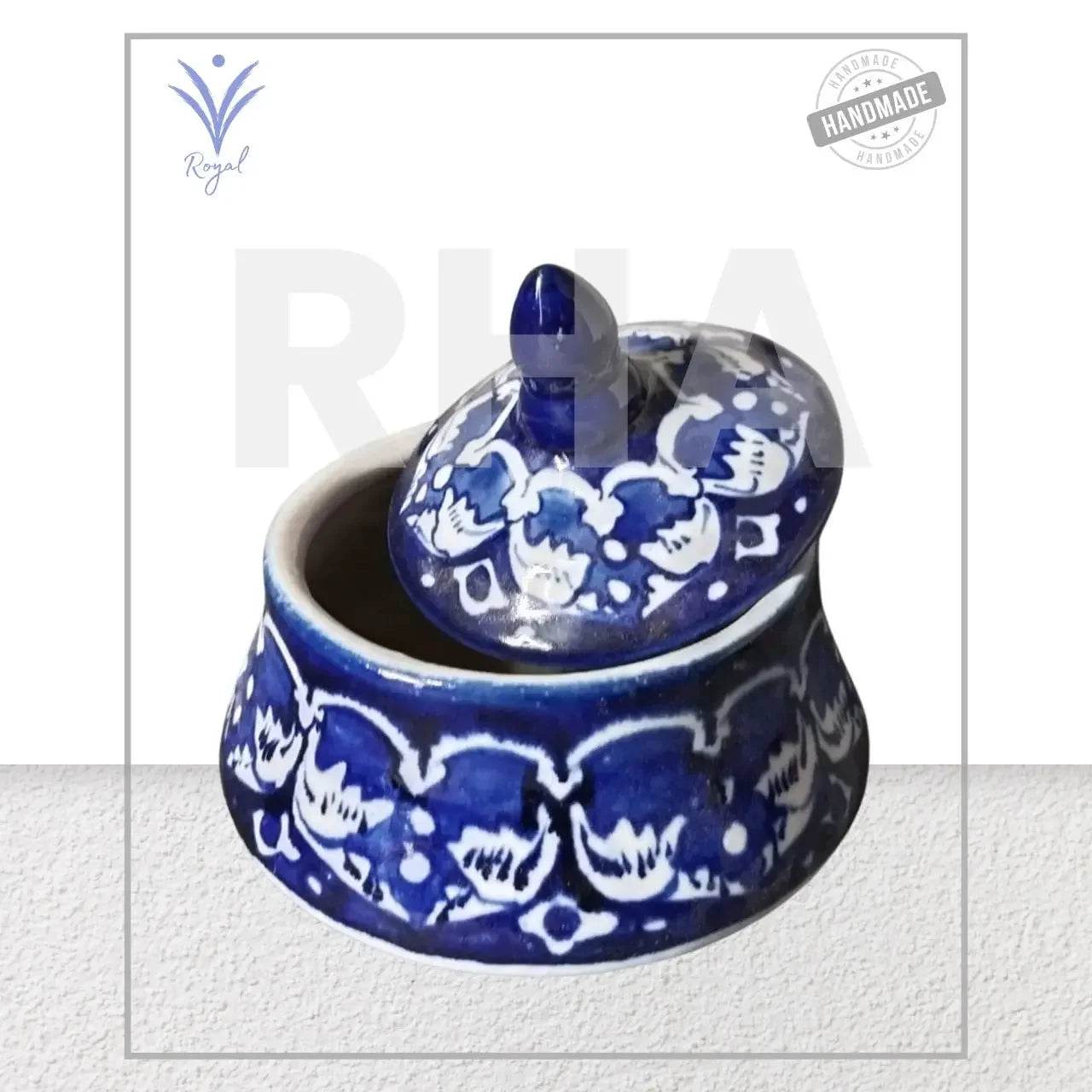 Handmade Ceramic Multani Blue Pottery Small Handi – Traditional Serving Pot My Store