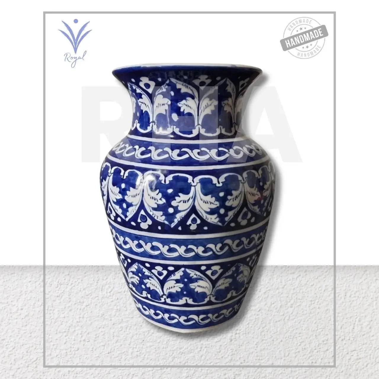 Handmade Ceramic Multani Blue Pottery Ideal Vase – Traditional Decorative Flower Vase My Store