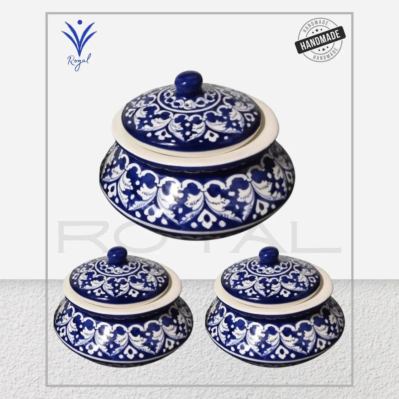 Blue Pottery Handi Set Royal Haritage Artisan