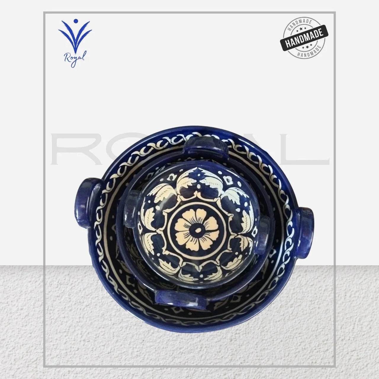 Multani Blue Pottery Karahi - RHA Pottery