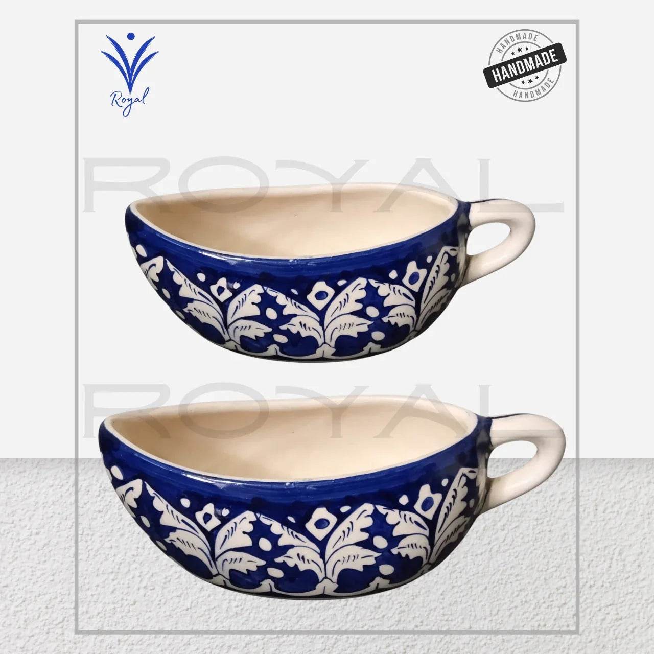 Blue Pottery Raita Pot –  Yogurt Serving Bowl Royal Haritage Artisan